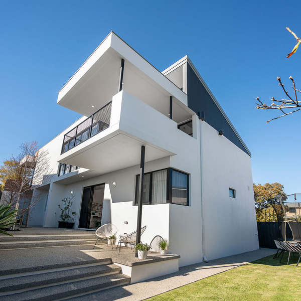 white painted house